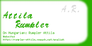 attila rumpler business card